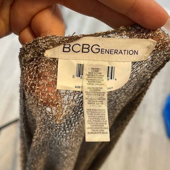 BCBGeneration lightweight Shawl kimono Tassles One Size - Picture 2 of 8